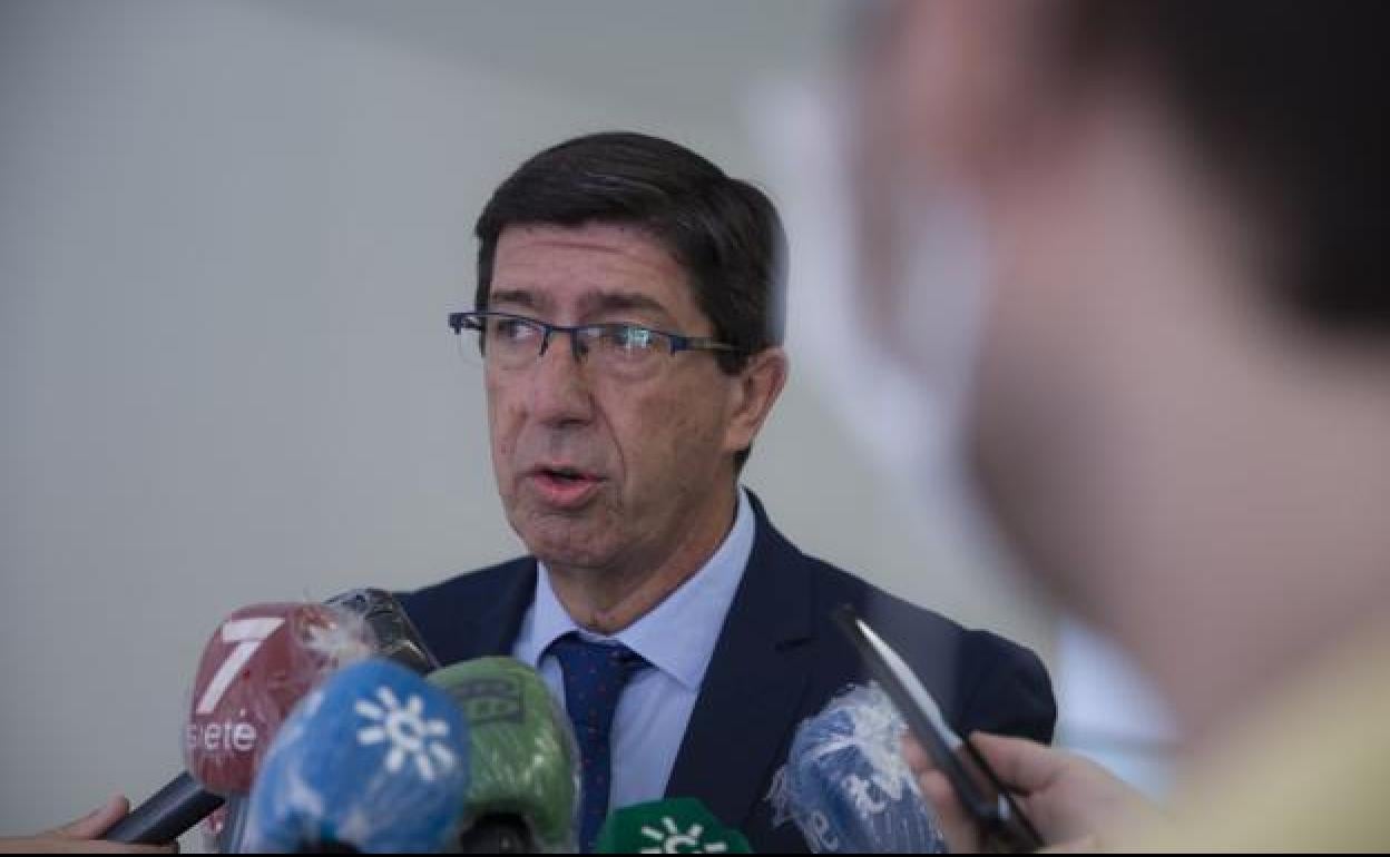 Juan Marín asegura que la quinta ola del coronavirus remite en Andalucía