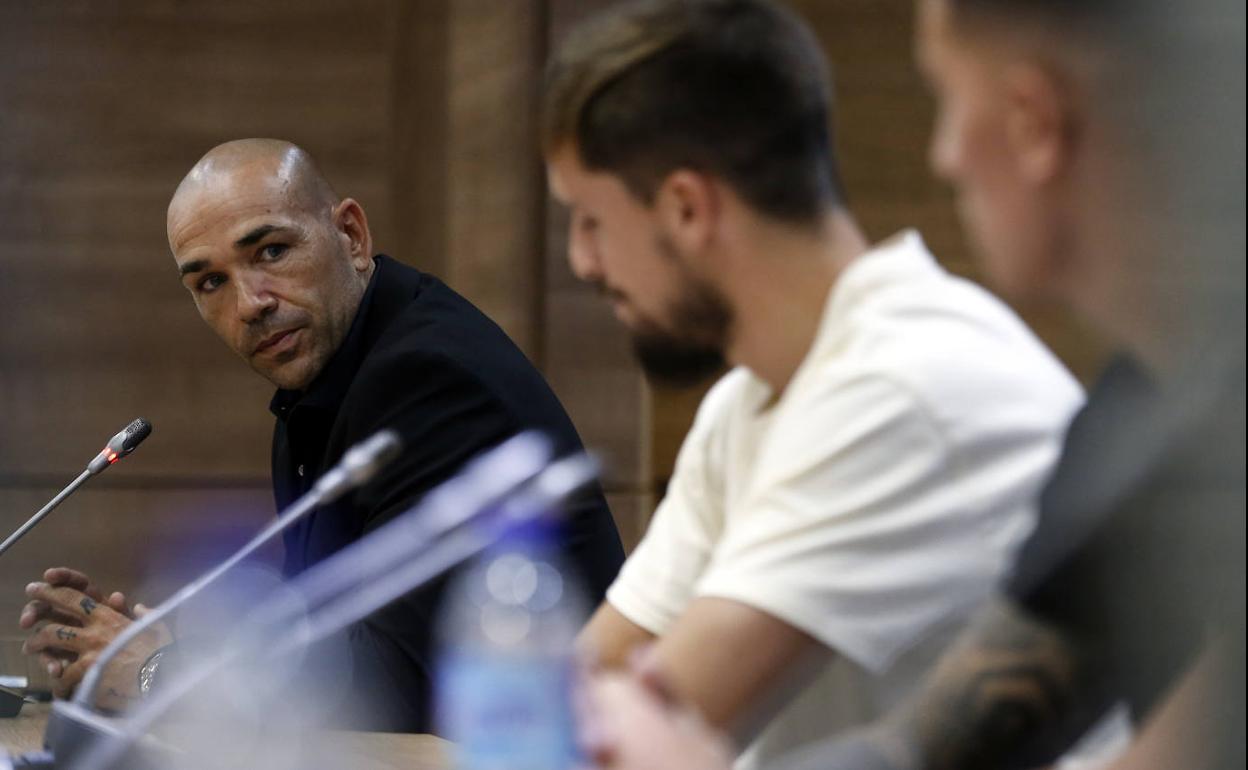 El director deportivo del Málaga, Manolo Gaspar, ayer en la sala de prensa de La Rosaleda.