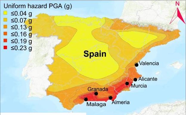 Un estudio analiza el riesgo de colapso de los edificios por terremotos en Andalucía 