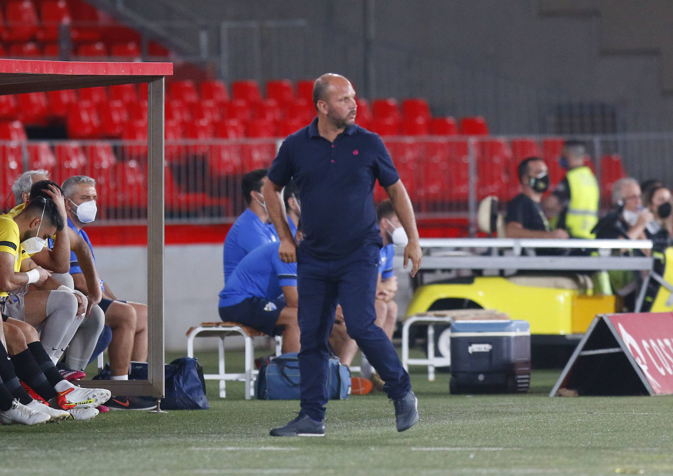 El equipo de José Alberto se enfrentaba a un rocoso rival en el Estadio de los Juegos Mediterráneos