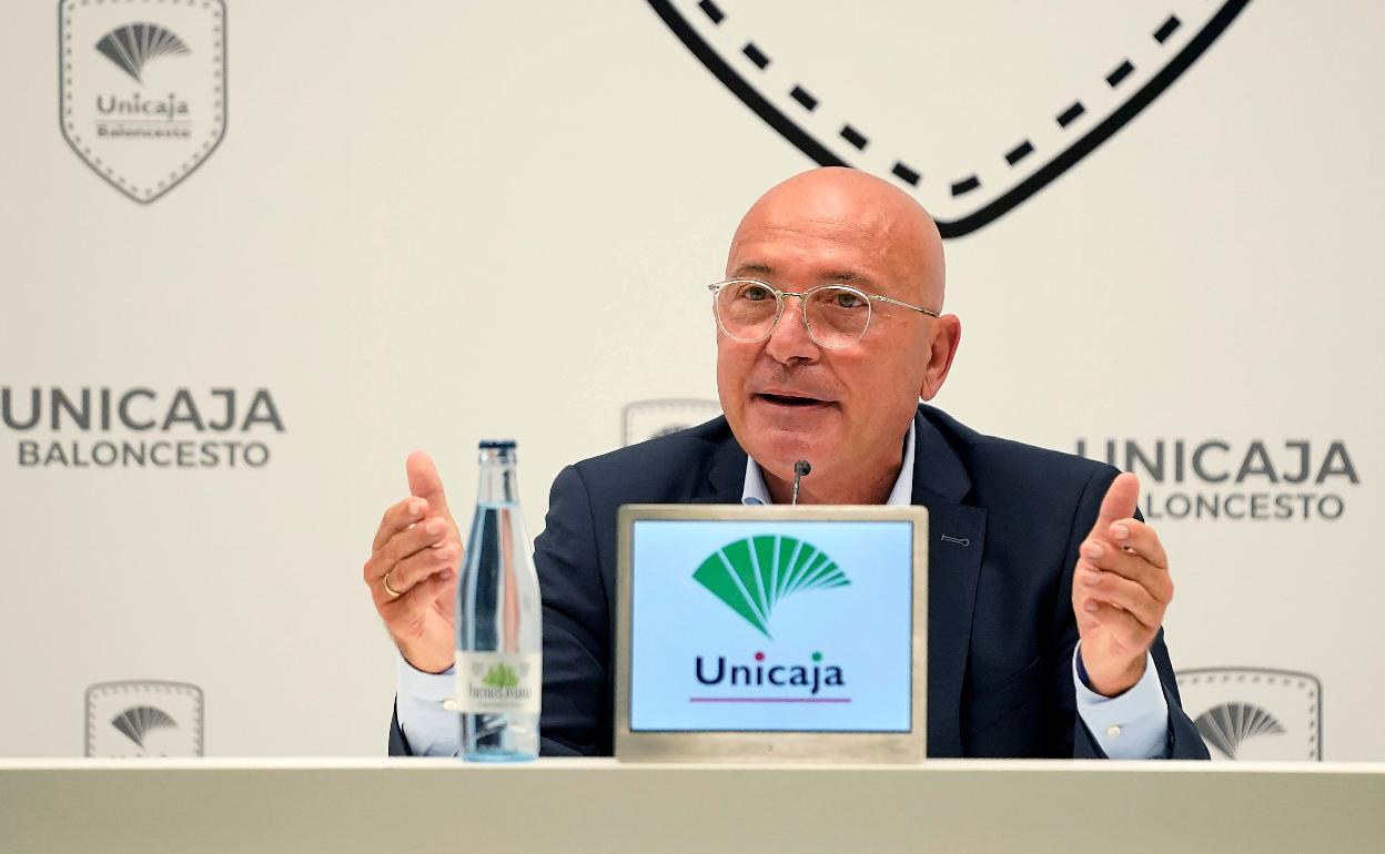 López Nieto, durante su presentación como presidente del Unicaja. 