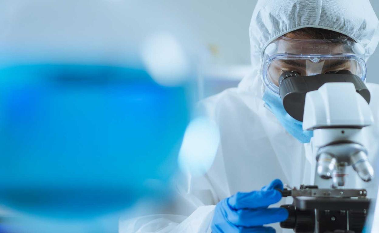 Una investigadora en su laboratorio. 