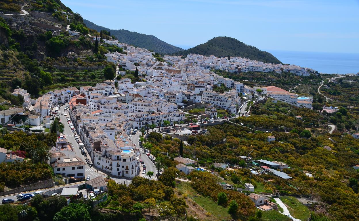 Imagen del casco urbano de Frigiliana. 