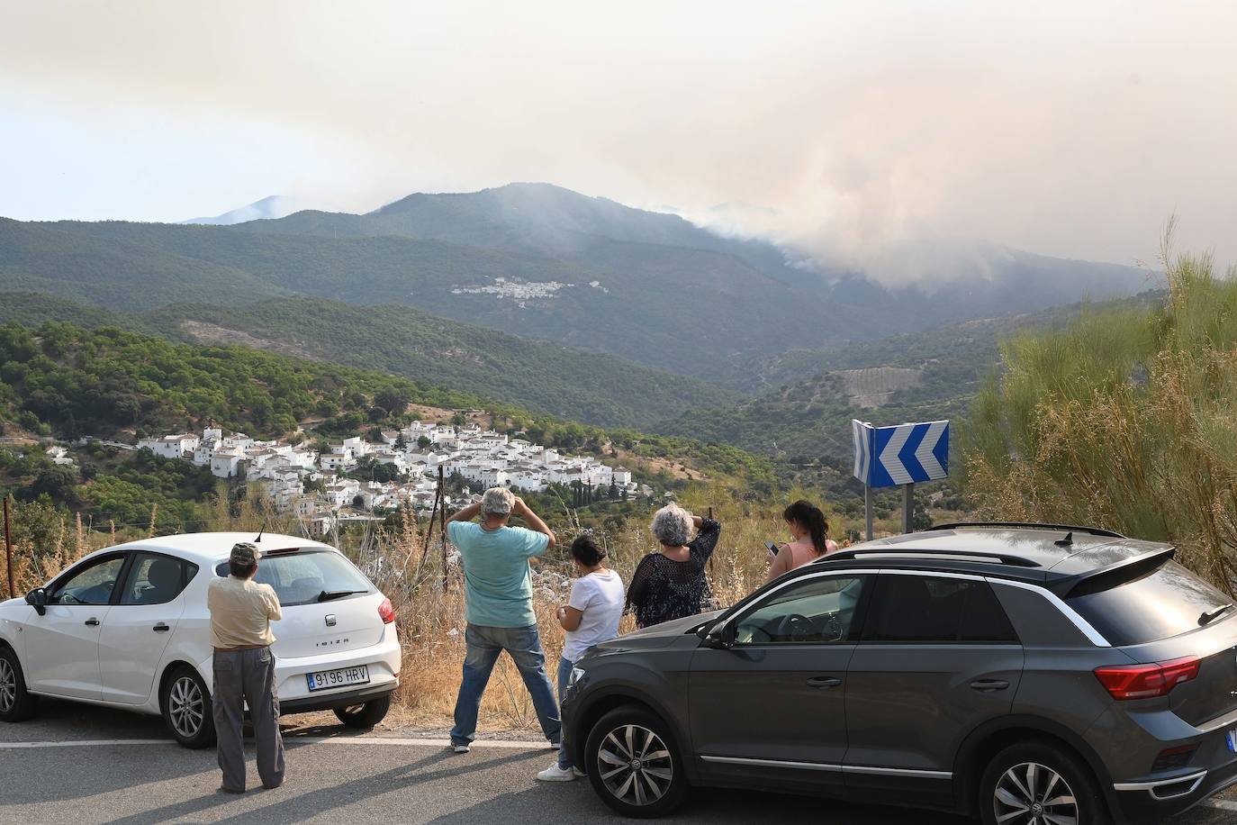 Nube de humo sobre Parauta