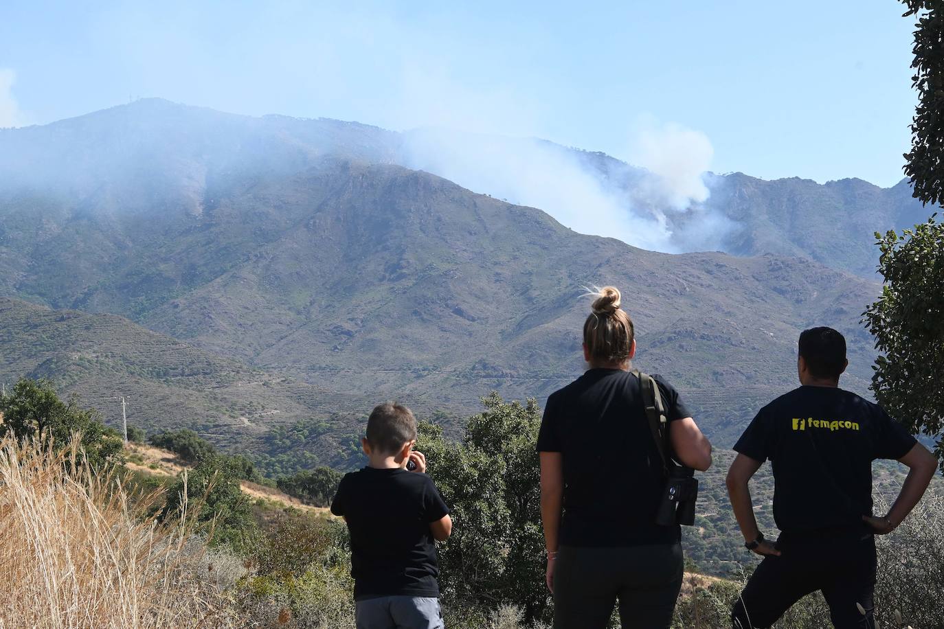 El fuego obliga al desalojo de Alpandeire, Júzcar, Faraján y Pujerra, además de Jubrique y Genalguacil