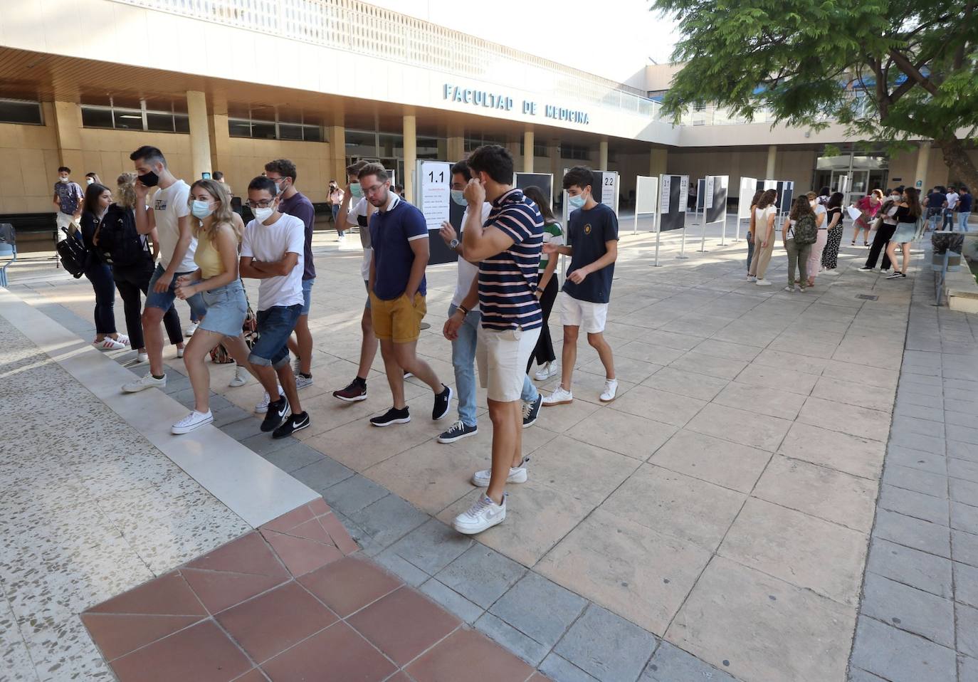 Los estudiantes de Medicina, los primeros en volver a las aulas de la UMA. 