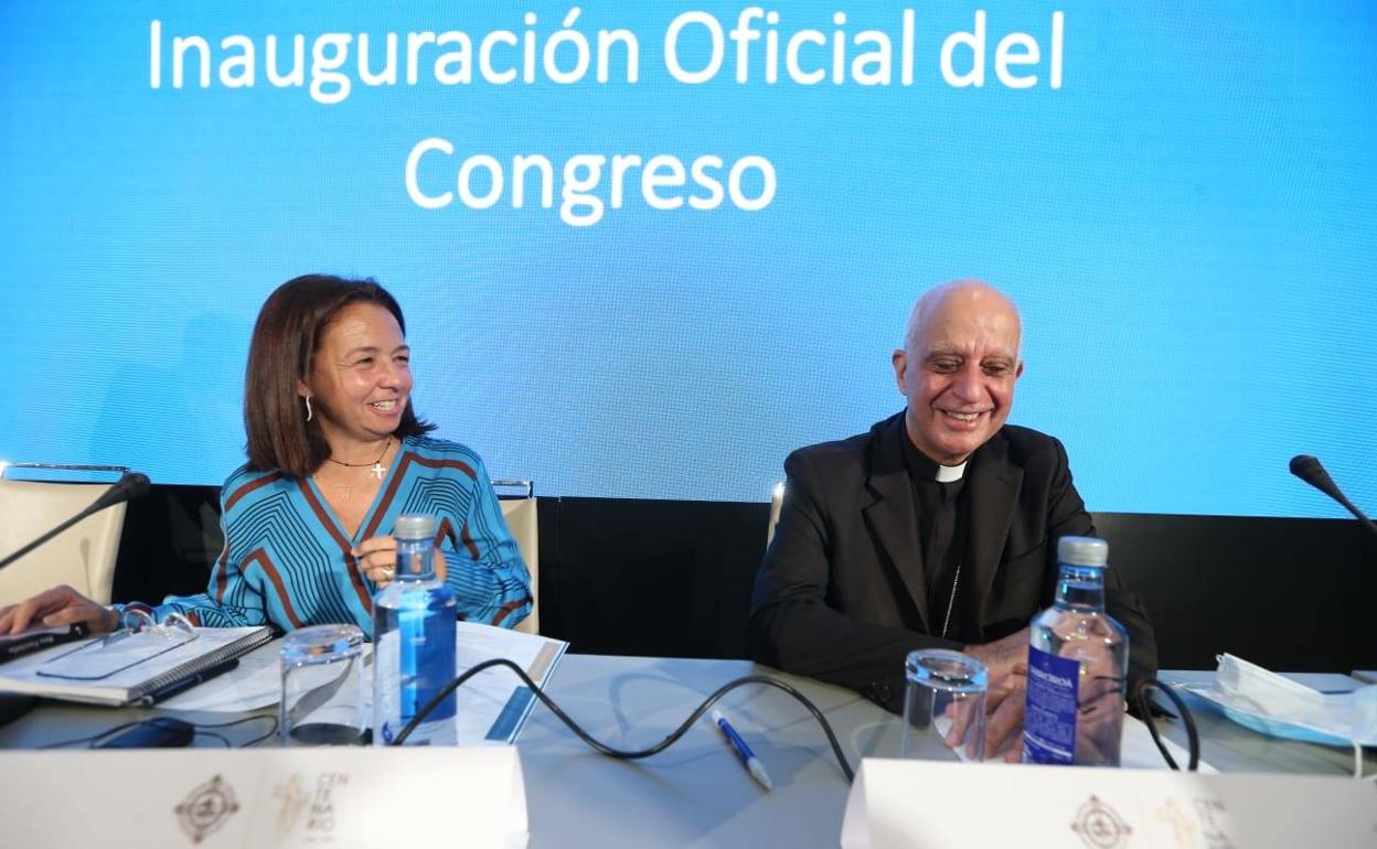 Paloma Saborido y Rino Fisichella. 