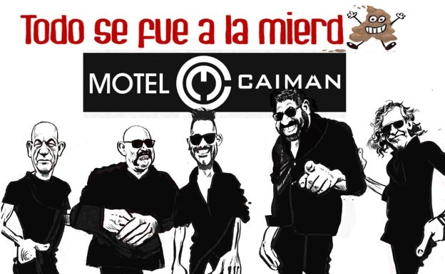 Ilustración realizada por Ángel Idígoras para la portada del nuevo tema de Motel Caimán. 