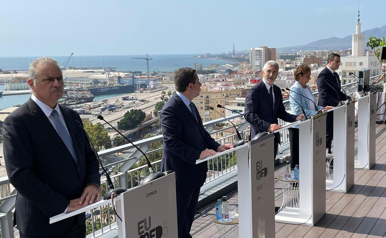 Los ministros del MED5 se han reunido durante dos días en Málaga para abordar el problema común de la inmigración ilegal. 