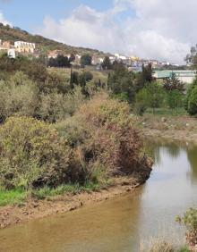 Imagen secundaria 2 - Cartel descriptivo en el inicio del sendero. El itinerario discurre junto al río. Meandro conocido como el 'Recoíllo'.