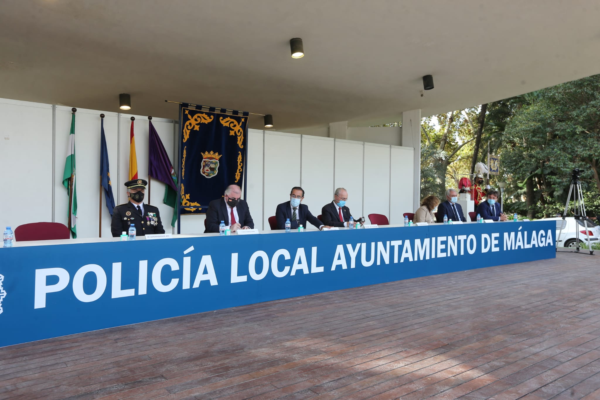 El recinto Eduardo Ocón de la capital acogió, este lunes, la celebración del acto central del patrón de la Policía Local