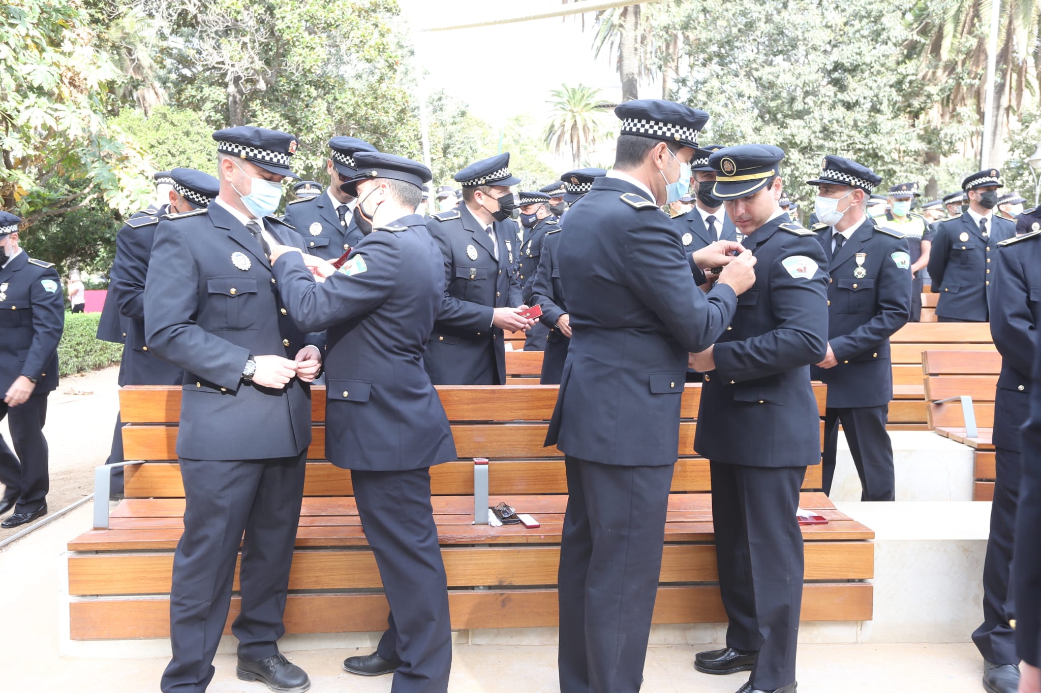 El recinto Eduardo Ocón de la capital acogió, este lunes, la celebración del acto central del patrón de la Policía Local