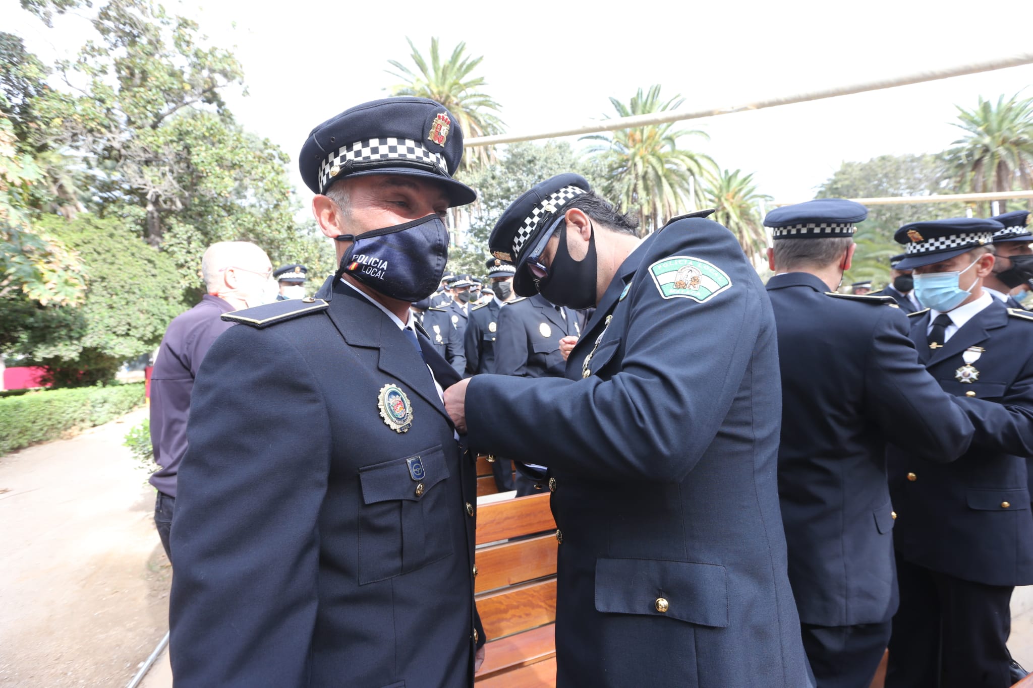 El recinto Eduardo Ocón de la capital acogió, este lunes, la celebración del acto central del patrón de la Policía Local