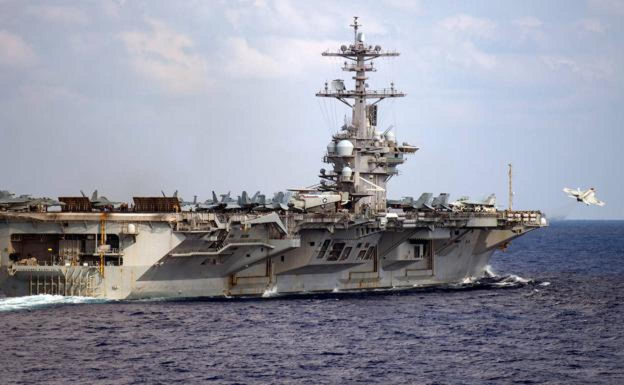 El portaaviones 'USS Theodore Roosevelt' en una imagen de archivo. 