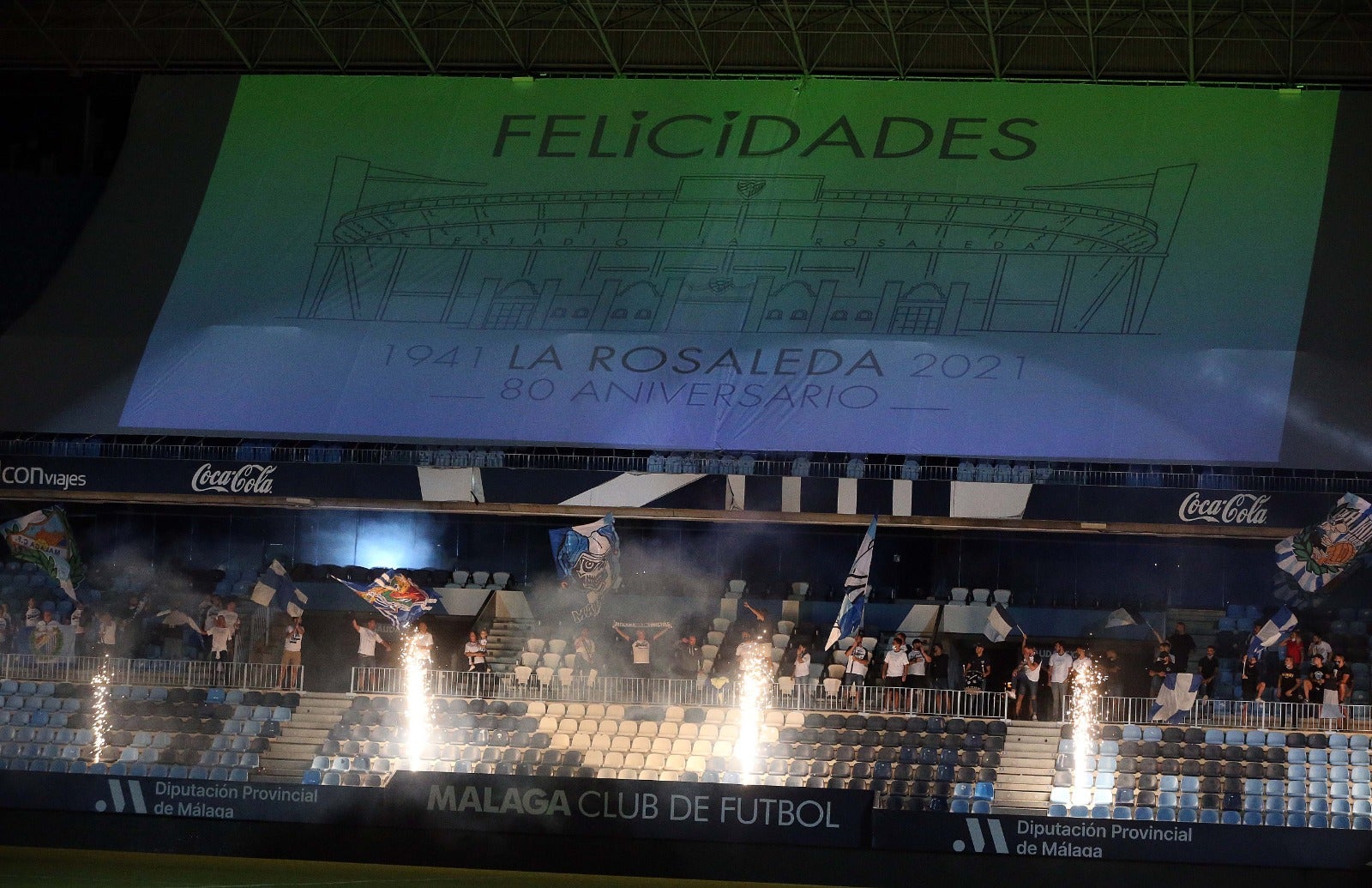 Celebración de los 80 años del estadio La Rosaleda. 