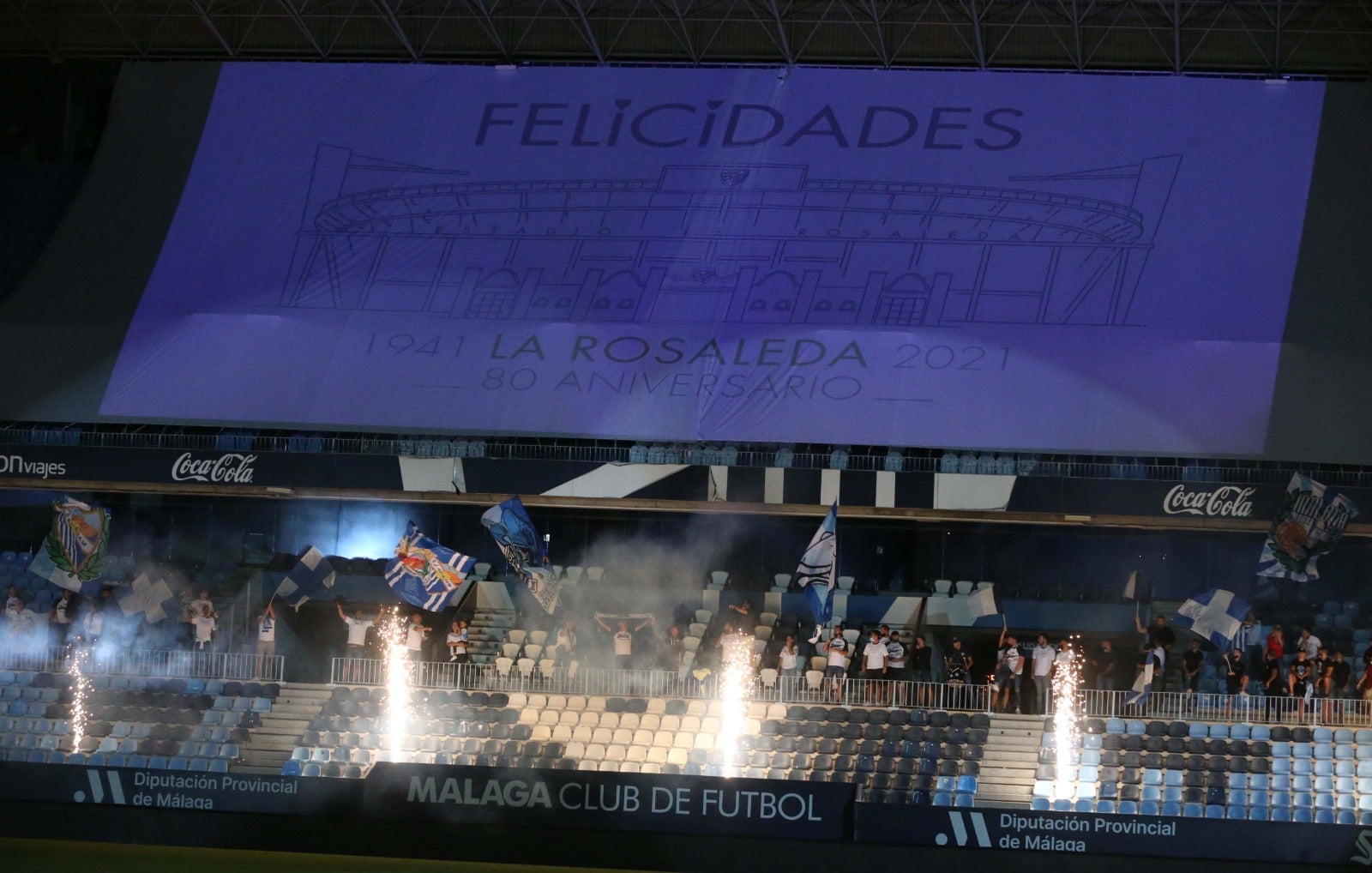Celebración de los 80 años del estadio La Rosaleda. 