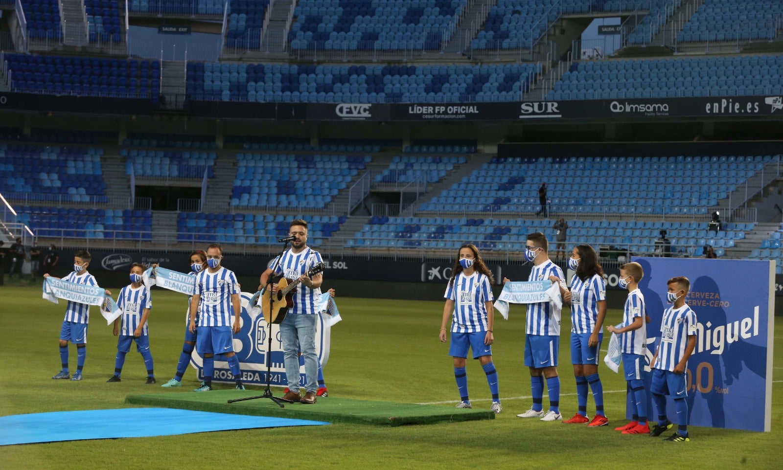 Celebración de los 80 años del estadio La Rosaleda. 