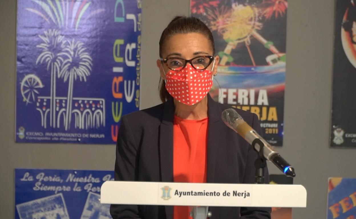 La concejala de Fiesta Mayor, Elena Gálvez, en la presentación de la programación. 