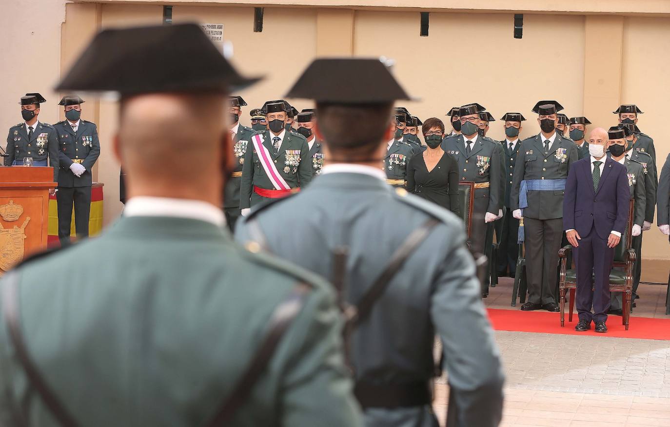 Celebración en Málaga de la festividad de la patrona de la Guardia Civil. 