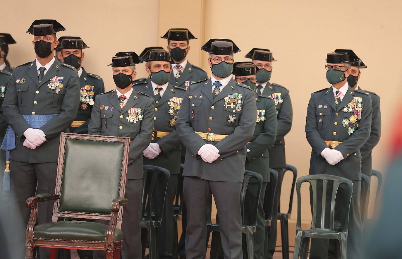 Celebración en Málaga de la festividad de la patrona de la Guardia Civil. 