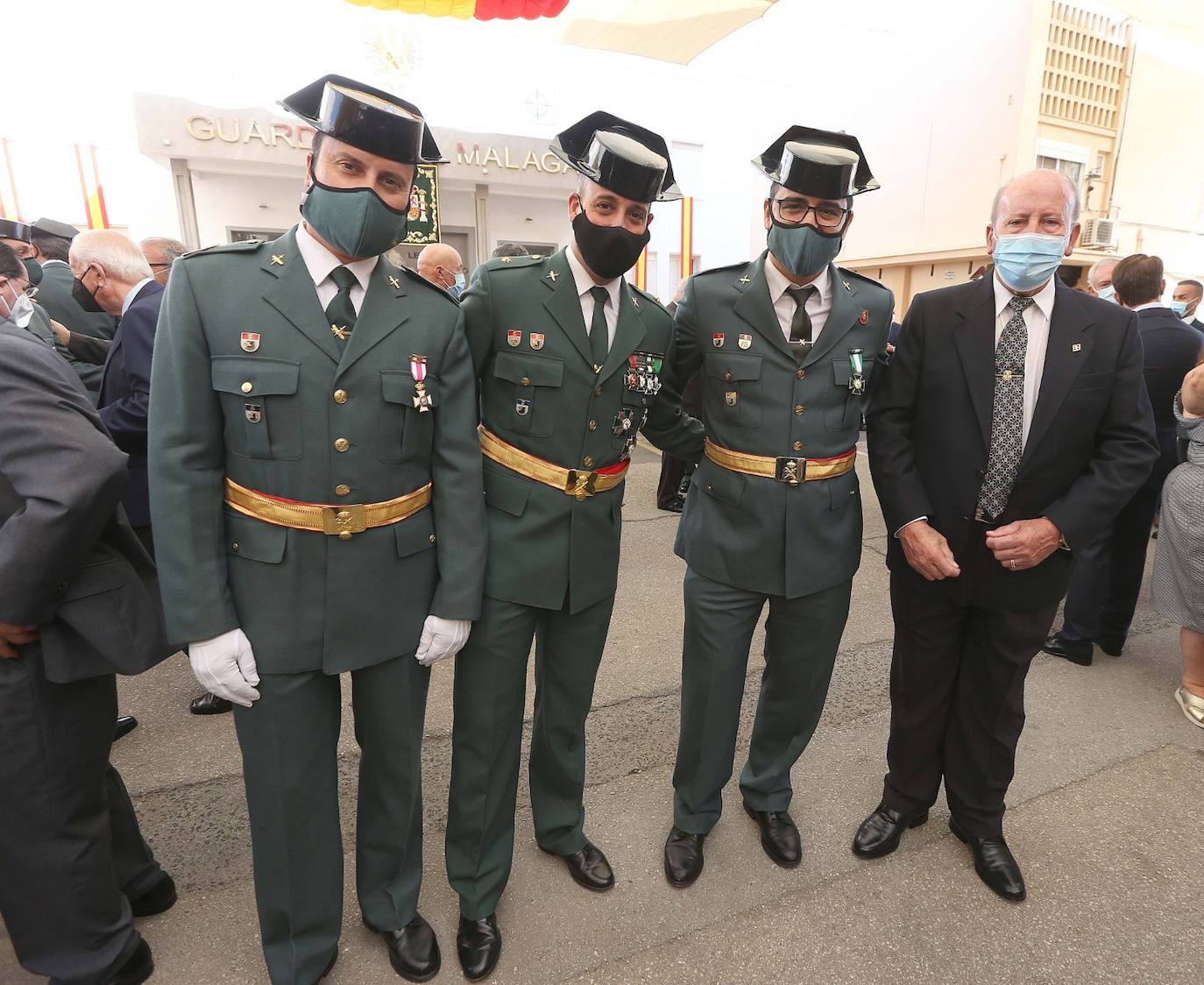 Celebración en Málaga de la festividad de la patrona de la Guardia Civil. 