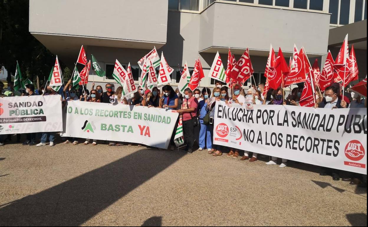 Un momento de la concentración. 