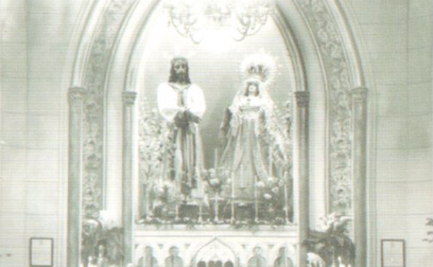 Antigua capilla de Jesús Cautivo y la Virgen de la Trinidad en 1947. 