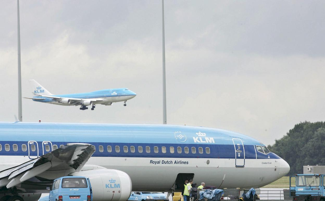 Aviones de la aerolínea de bandera holandesa KLM. 