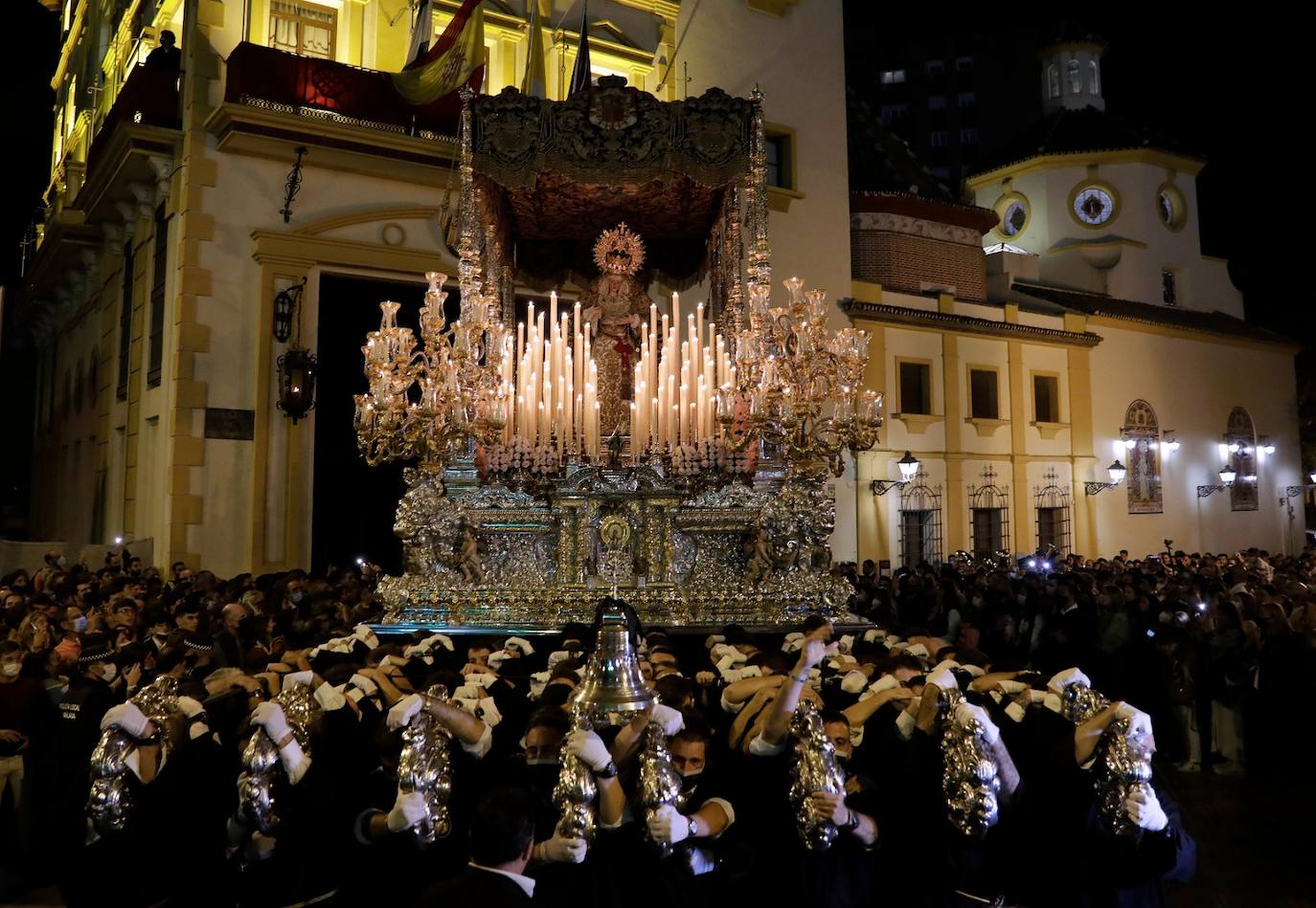 María Santísima de los Dolores (Expiración), en su desfile procesional de la magna