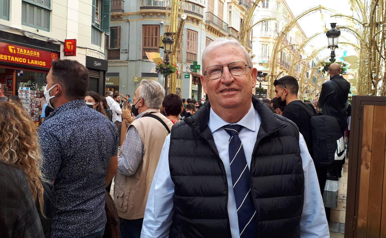 Francisco Vélez, esta tarde, en la calle Larios. 