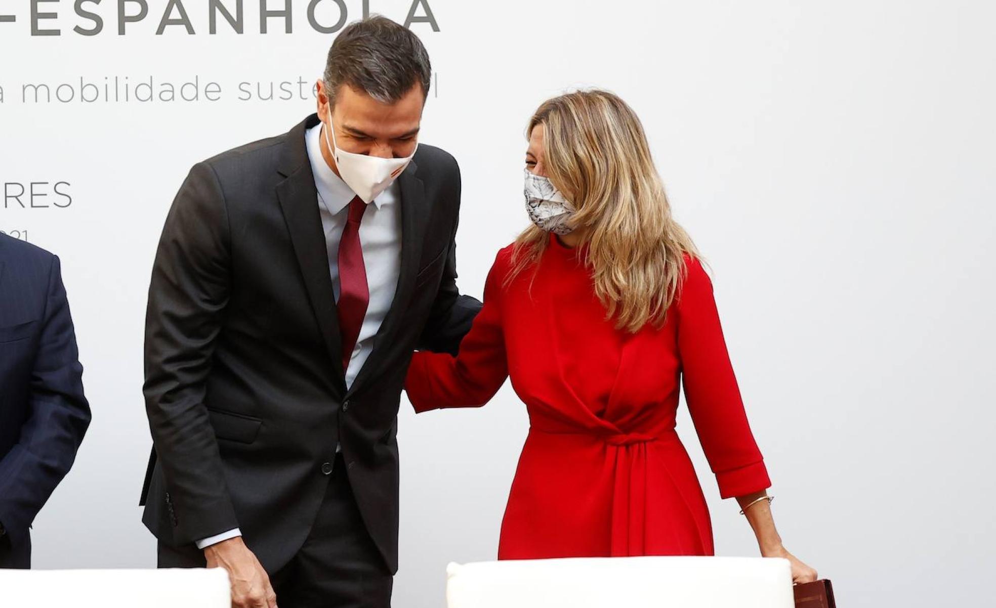 Pedro Sánchez y Yolanda Díaz durante la última cumbre Hispano-Portuguesa.