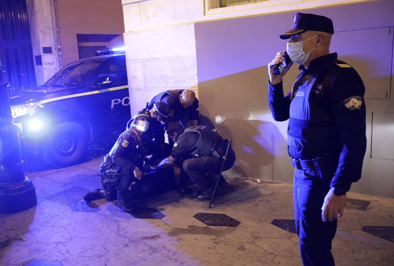 La noche de Halloween para la Policía Local de Málaga. 