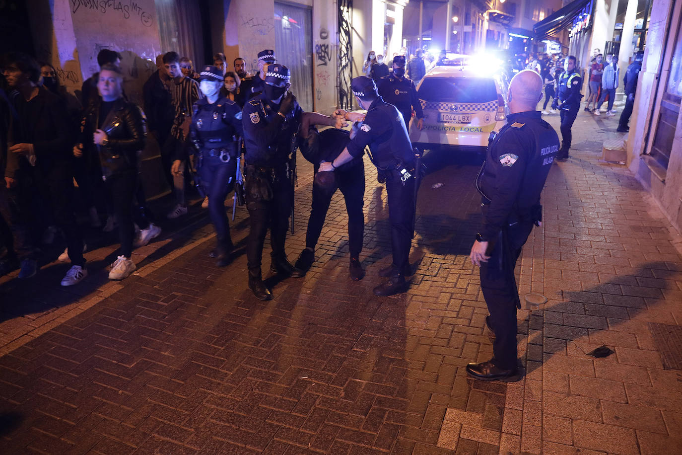 La noche de Halloween para la Policía Local de Málaga. 