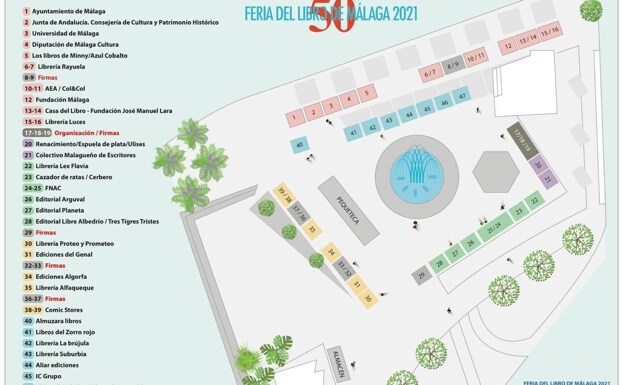 Distribución de la feria en su nuevo emplazamiento.