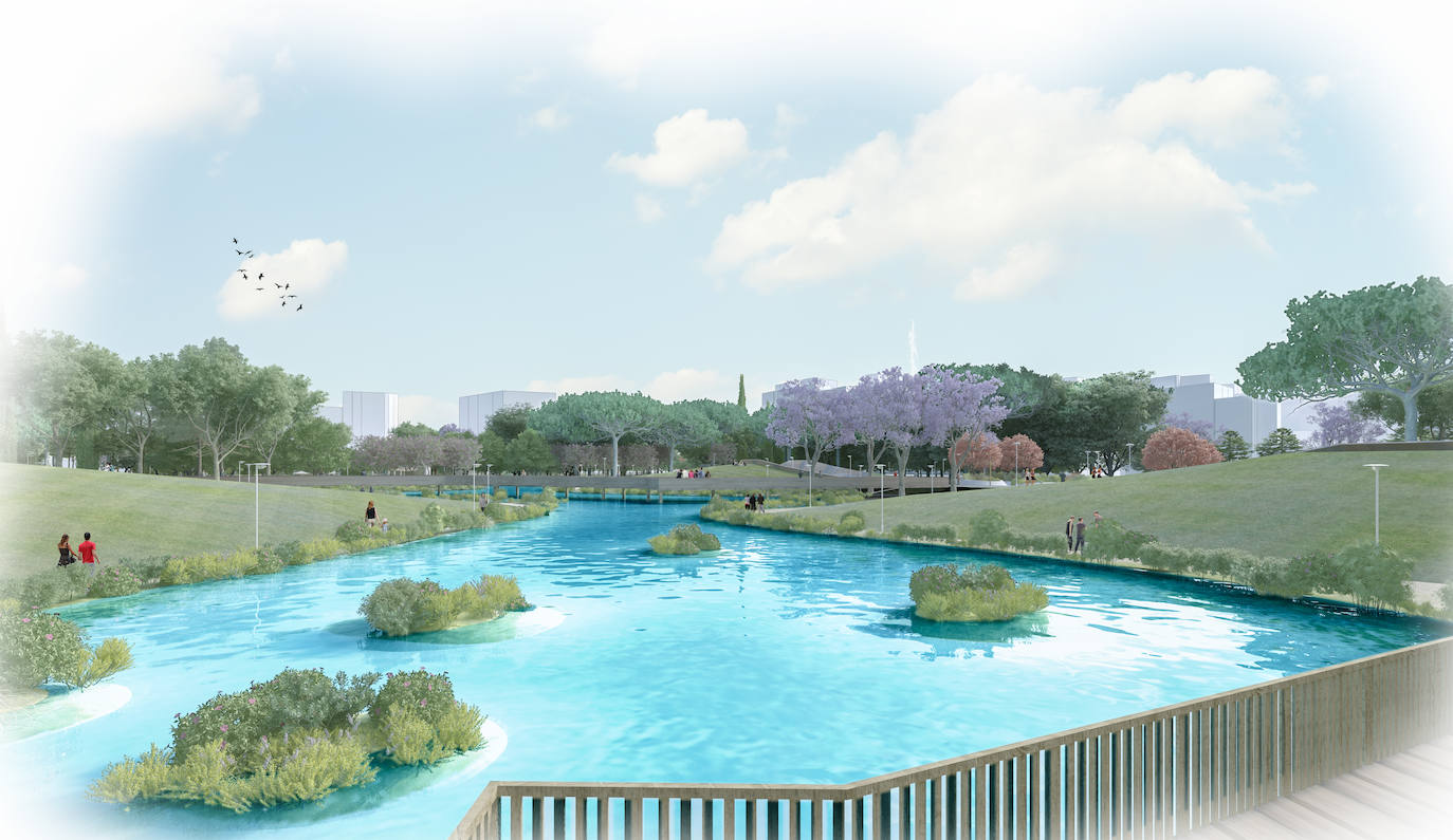 Fotos: Así será el parque en una parte de los suelos de Repsol en Málaga