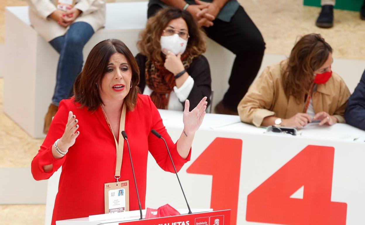 Ángeles Férriz, durante su intervención ante el plenario del Congreso