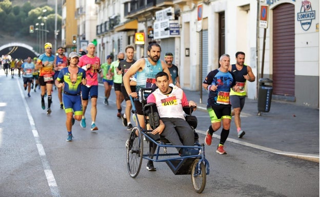 Borja Chica, ganador de la categoría en silla de ruedas. 