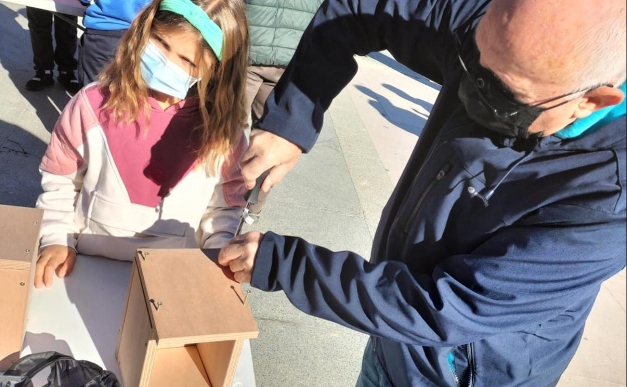 Taller de construcción de cajas nido para aves en Campillos. 