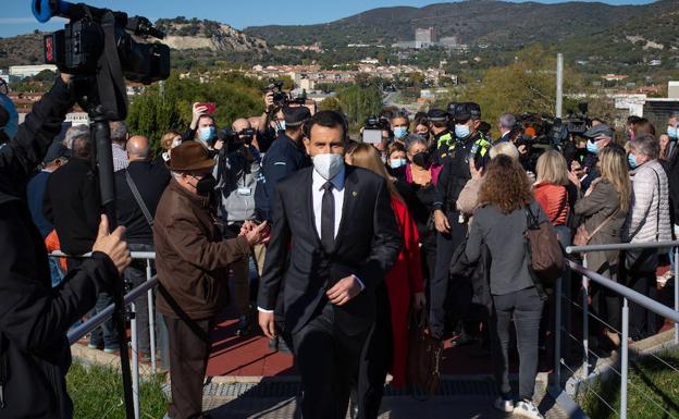 Rubén Guijarro, a su llegada al pleno. 