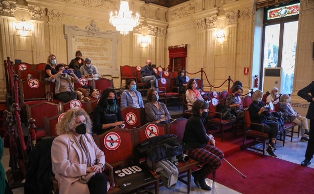 La sillería, el lunes, durante la celebración del Consejo Sectorial de las Mujeres.