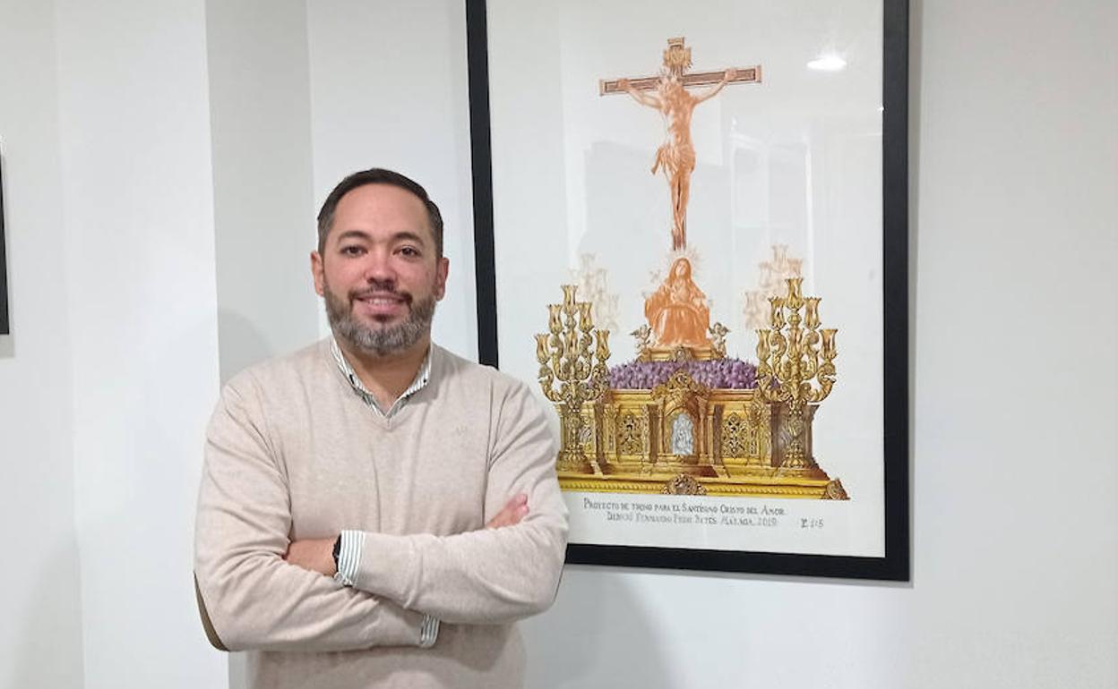 Álvaro Guardiola, en la casa hermandad de la Cofradía del Amor. 