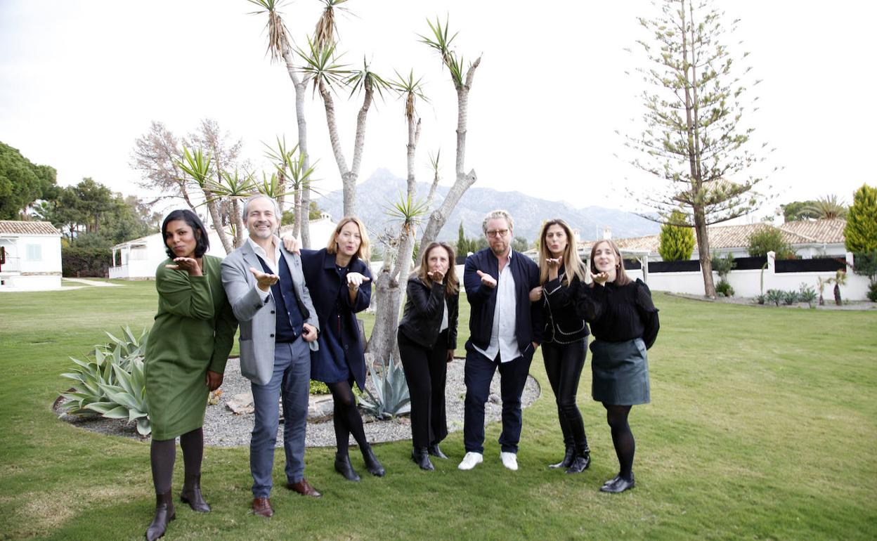 Los galeristas Reiners, Yusto, Arbulu, Núñez, Tönnheim, Abghari y Gracia de Pedro, en la pasada edición. 