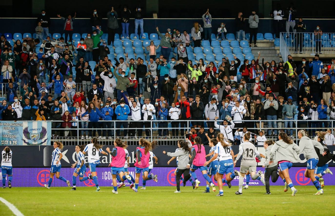 El Málaga gana al Zaragoza en la Copa de la Reina