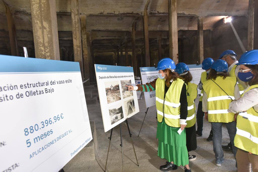 Este depósito a día de hoy da cobertura a unos 30.000 habitantes de la zona centro y este de la ciudad, abasteciendo de agua potable a los barrios del Molinillo, Segalerva, La Goleta, Centro Histórico, Ensanche y La Malagueta 