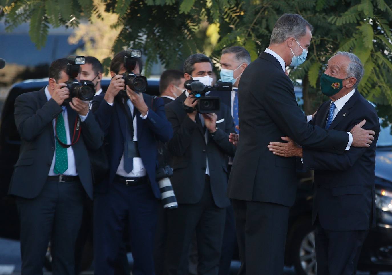 El acto estuvo presidido por Felipe VI, junto a los jefes de Estado de Italia, el presidente de la República, Sergio Mattarella; y Portugal, su homólogo Marcelo Rebelo de Sousa.