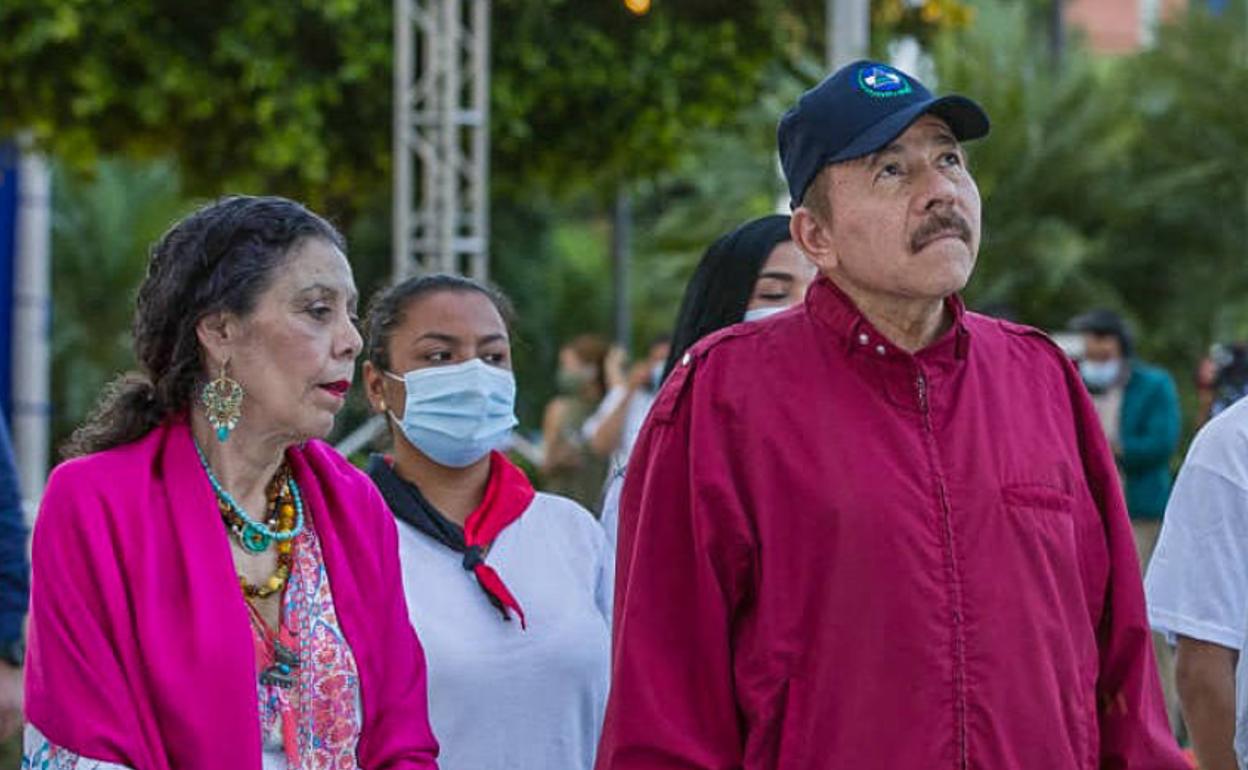 Daniel Ortega y su esposa y vicepresidenta de Nicaragua. 