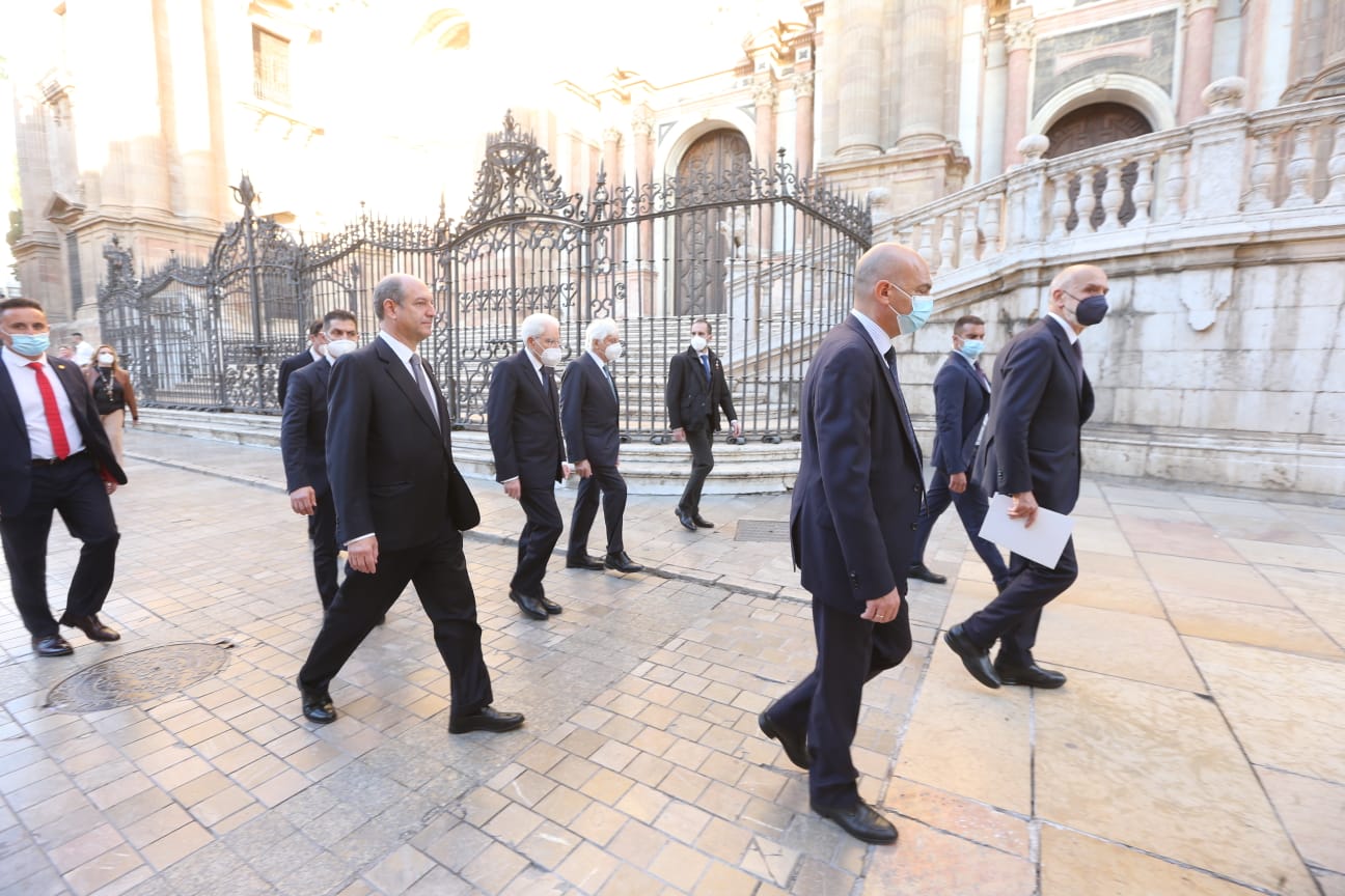 Fotos: El presidente de la República italiana, Sergio Mattarella, durante su visita a Málaga