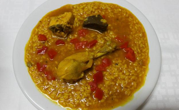 Arroz caldoso de la célebre venta El Túnel.