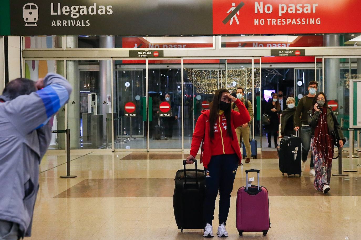 Recibimiento en su vuelta a casa a la campeona mundial María Torres. 