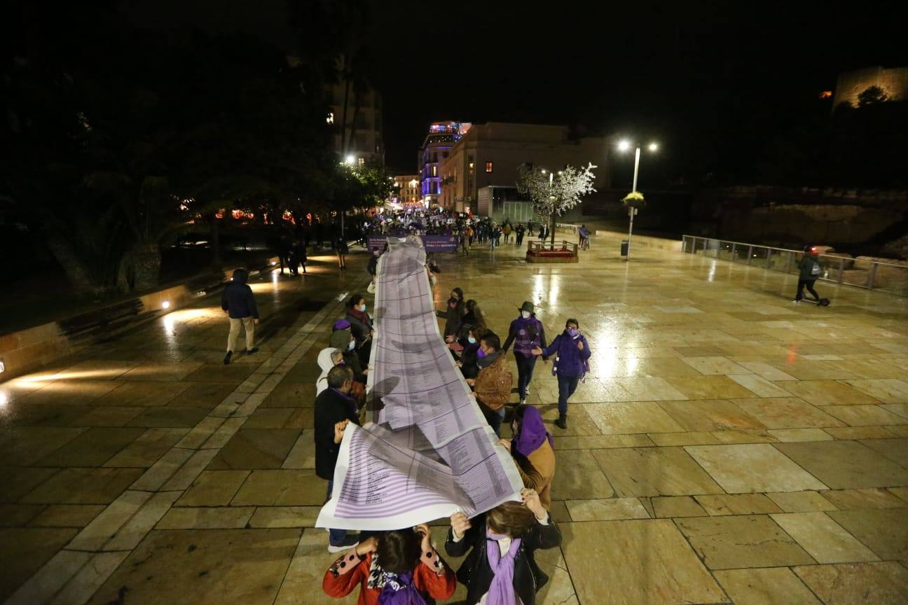 Manifestación del 25-N en Málaga capital. 